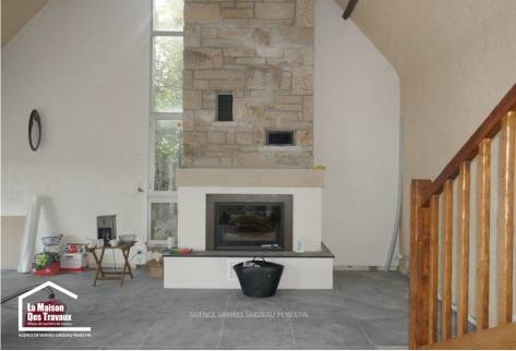 Rénovation de cheminée en cours à Sarzeau