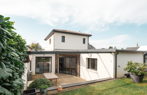 Surélévation de maison à Vertou pour créer une chambre chambre avec mezzanine