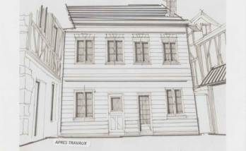 Dessin architecte façade 2 Rouen Gare La Maison des Travaux Rouen 