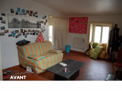 avant la rénovation du séjour