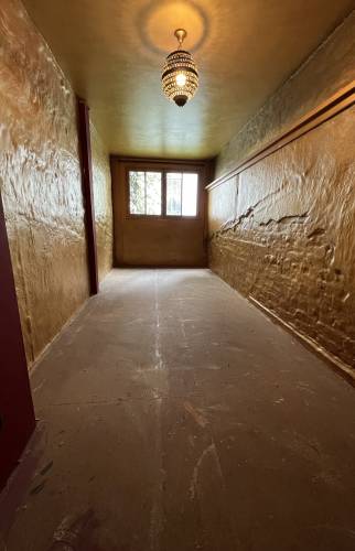 Pendant les travaux - ragréage pour poser le nouveau parquet - Paris