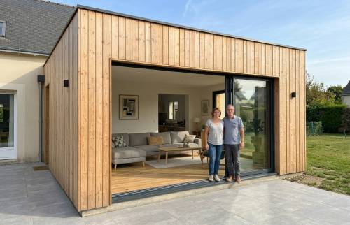 Réalisation d'une belle extension en bois à Chanceaux-sur-Choisille (37390)