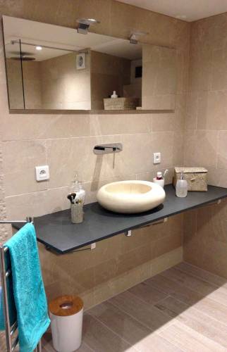Salle de bain, plan vasque pierre à Mulhouse