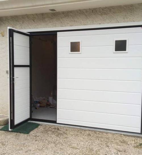 Porte de garage motorisée avec accès piéton - Cergy - 95800 - 