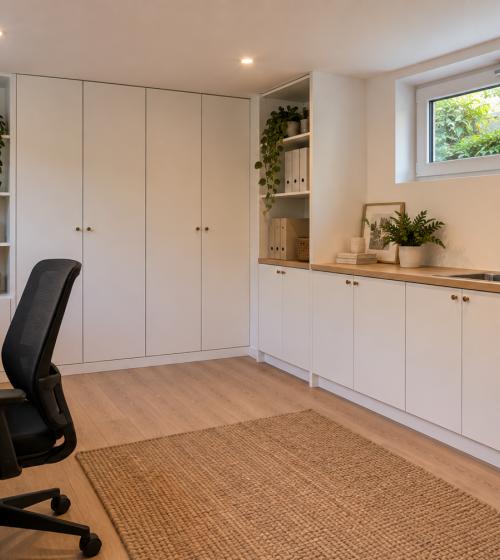 Aménagement d’un sous-sol en bureau indépendant de 28 m² à Chambray-lès-Tours (37170)