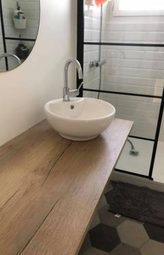 réalisation meuble vasque sur-mesure