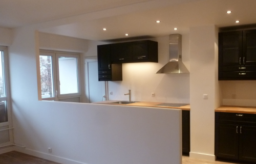 Cuisine ouverte - Vue d'ensemble - Travaux terminés