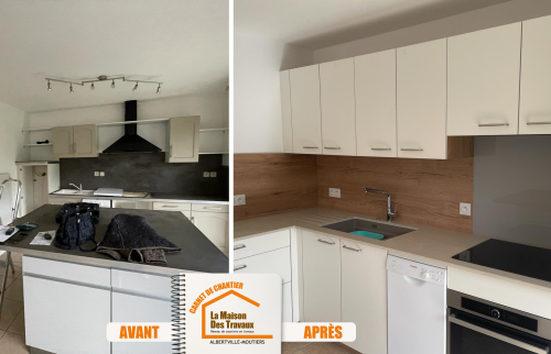 rénovation cuisine; rénovation appartement; rénovation maison; travaux; cuisine; savoie; artisan savoie; travaux maison savoie; albertville; moûtiers; tarentaise; artisan; moderne