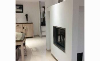 Installation d'une cheminée contemporaine à Saint-Pair-Sur-Mer (50380)