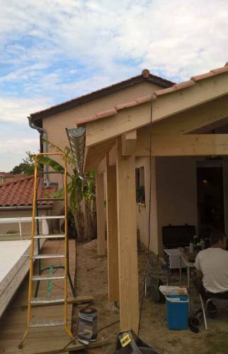 Travaux en Cours - Extension de Toiture - Lyon / Genas