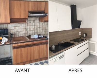 Cuisine dans une maison en rénovation - Nantes 44