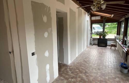 doublage des murs de l'extension