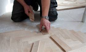 Pose de parquet à lattes