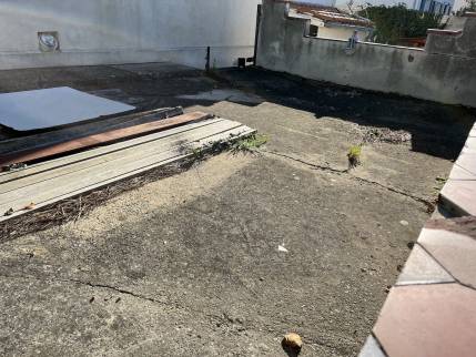 Travaux de terrasse en cours