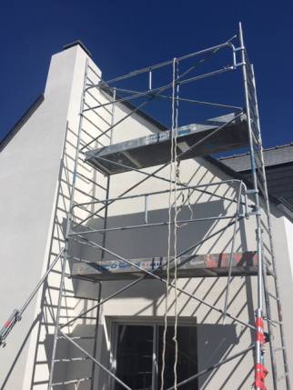 Travaux de ravalement de façade -pose d'un échafaudage pour les travaux de façade - Nantes 44