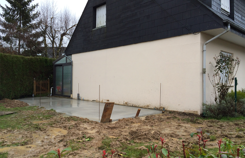 Construction d’une extension de maison latérale 