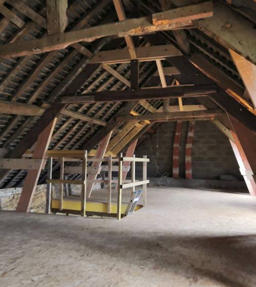 Rénovation et renfort d'une charpente bois près de Paimpol
