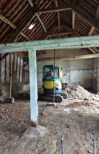 Décaissement pour la dalle béton