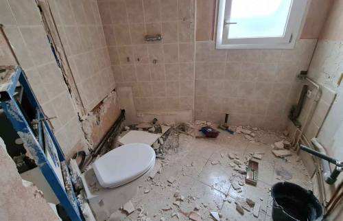 Travaux dans la salle de bain