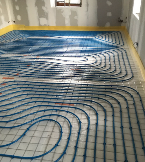 Pose de plancher chauffant