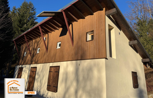 isolation murs extérieurs, rénovation façade Saint-Jean-de-Sixt, maison basse consommation, isolation thermique Alpes, accompagnement rénovation énergétique