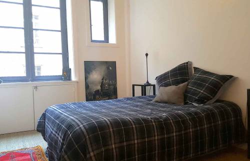 Rénovation appartement intra-muros Saint-Malo (ancienne cuisine transformée en chambre)