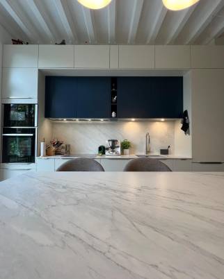 Îlot central d'une nouvelle cuisine aménagée - Nantes 44