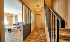 Couloir APRES Verriere porte coulissante DUplex Montgeron