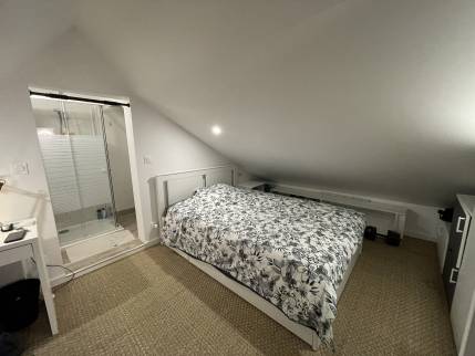 Chambre d'ado et salle de bain après aménagement de comble (Yerres 91330)
