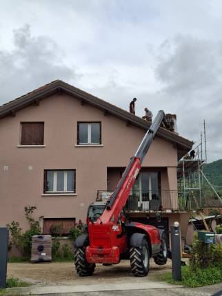 Pose d'une isolation de toit en sarking - Lagnieu 01150