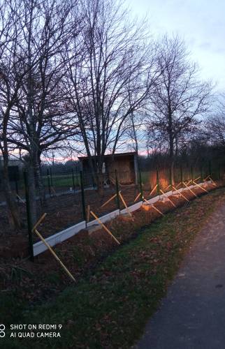 Travaux en cours : clôture