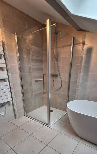 Rénovation de salle de bain dans les combles avec douche de plain-pied - Ambérieu-en-Bugey 01500