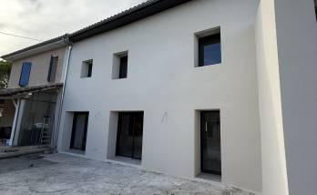 Façade de maison avec enduit à la chaux - Alixan 26300