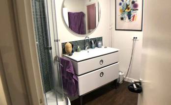 salle de bain remodelée  après travaux - Paris 18ème