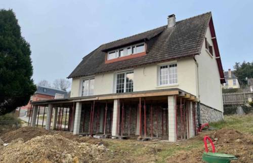 La terrasse en construction