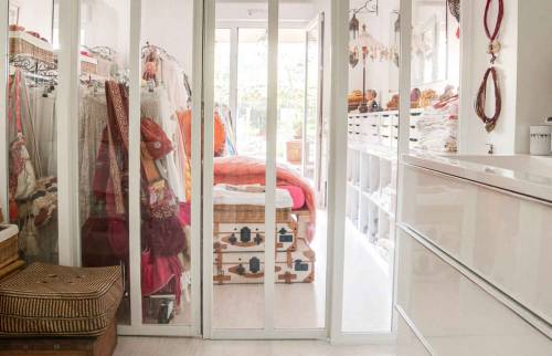 vue sur jardin verrière fermée