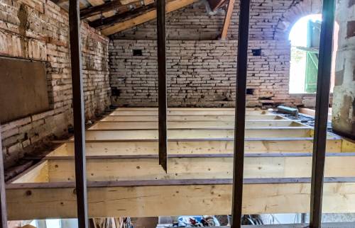 Solivages en cours d'installation