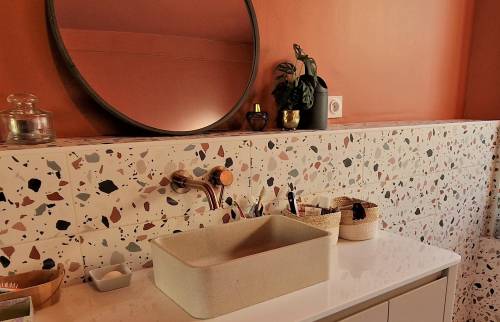 Détail robinetterie or rose