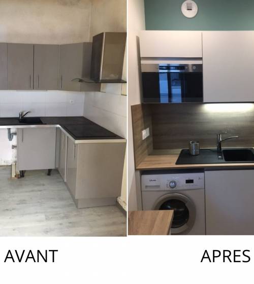 Travaux de rénovation de cuisine dans un appartement à Nantes 44