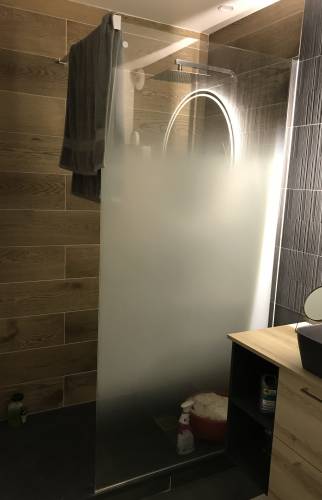 Douche à l'italienne, carrelage 