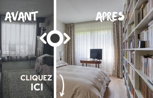 Photo avant après rénovation de chambres