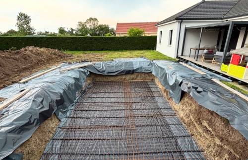 piscine béton fondations sur mesure Serbannes