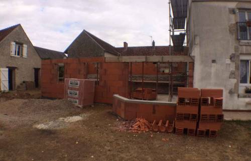 La construction de l'extension + bow window