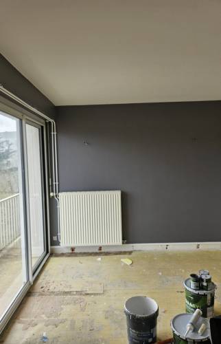 Mise en valeur d'un mur dans la pièce de vie