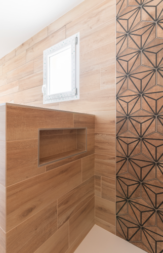  Création d'une suite parentale de 20 m² à Maisdon-sur-Sèvre - salle de bain avec niche