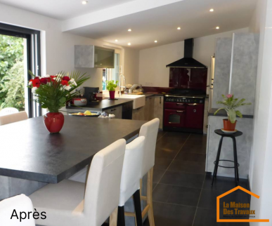 Extension porche en cuisine après 2