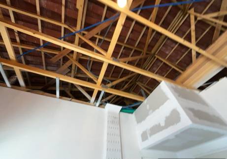 Plafond de garage avant travaux d'aménagement - Montauban 82000