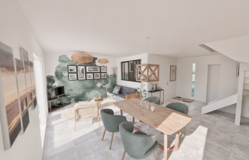 Surélévation de maison à Rezé - Plans 3D 2