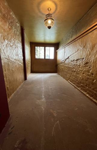 Pendant les travaux - ragréage pour poser le nouveau parquet - Paris