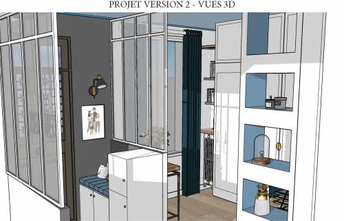 Relookage d’une très grande entrée à Colombes (92700) 